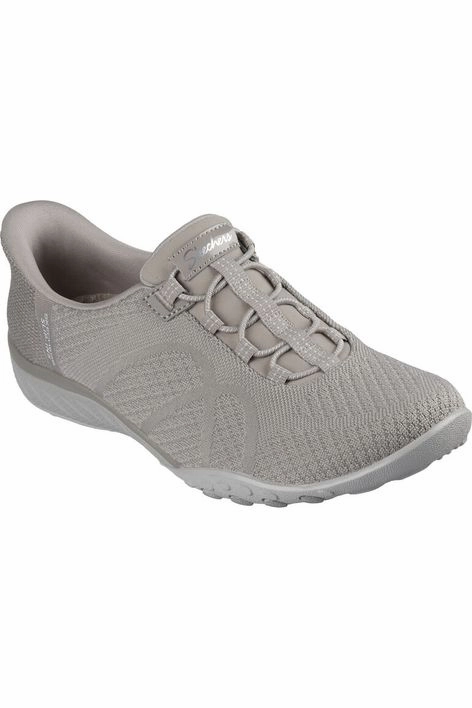 Skechers Ladies 100762 BREATHE EASY KNITTY WAVES in Taupe new shoes