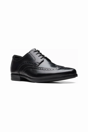 Refined Detail Soft Sock Clarks Howard Wing black leather