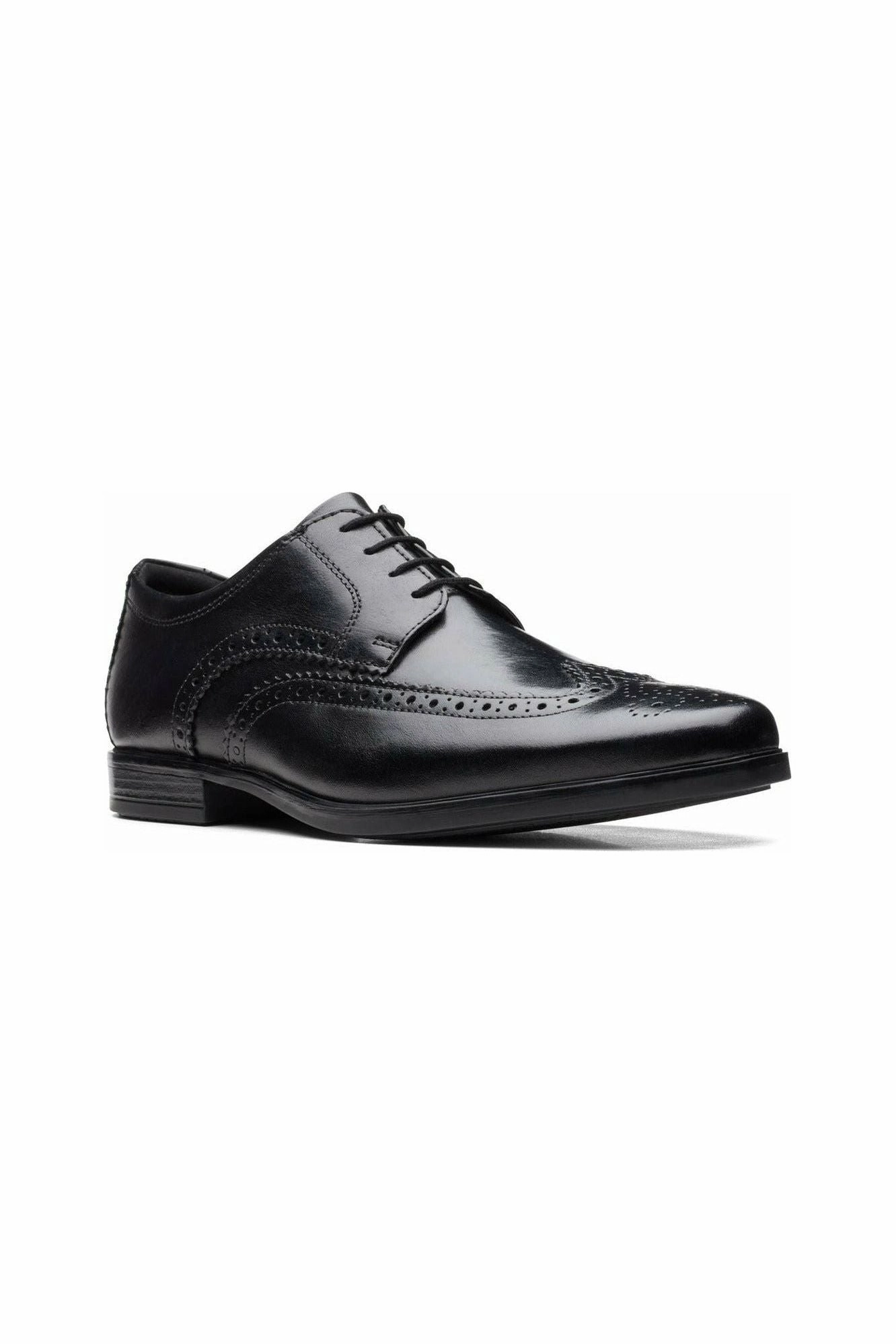 Clarks Howard Wing black leather Slip Resistant Kind Glow