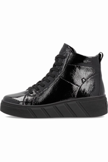 Rieker Ladies Boot W0561-01 Block Step Elastic Band