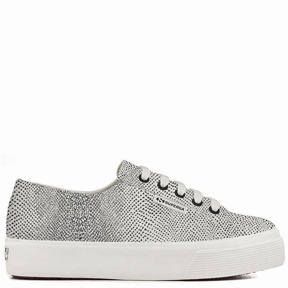 formal - looking running shoes quick - drying lining shoes Superga 2730 Micro Faux Snake Trainer