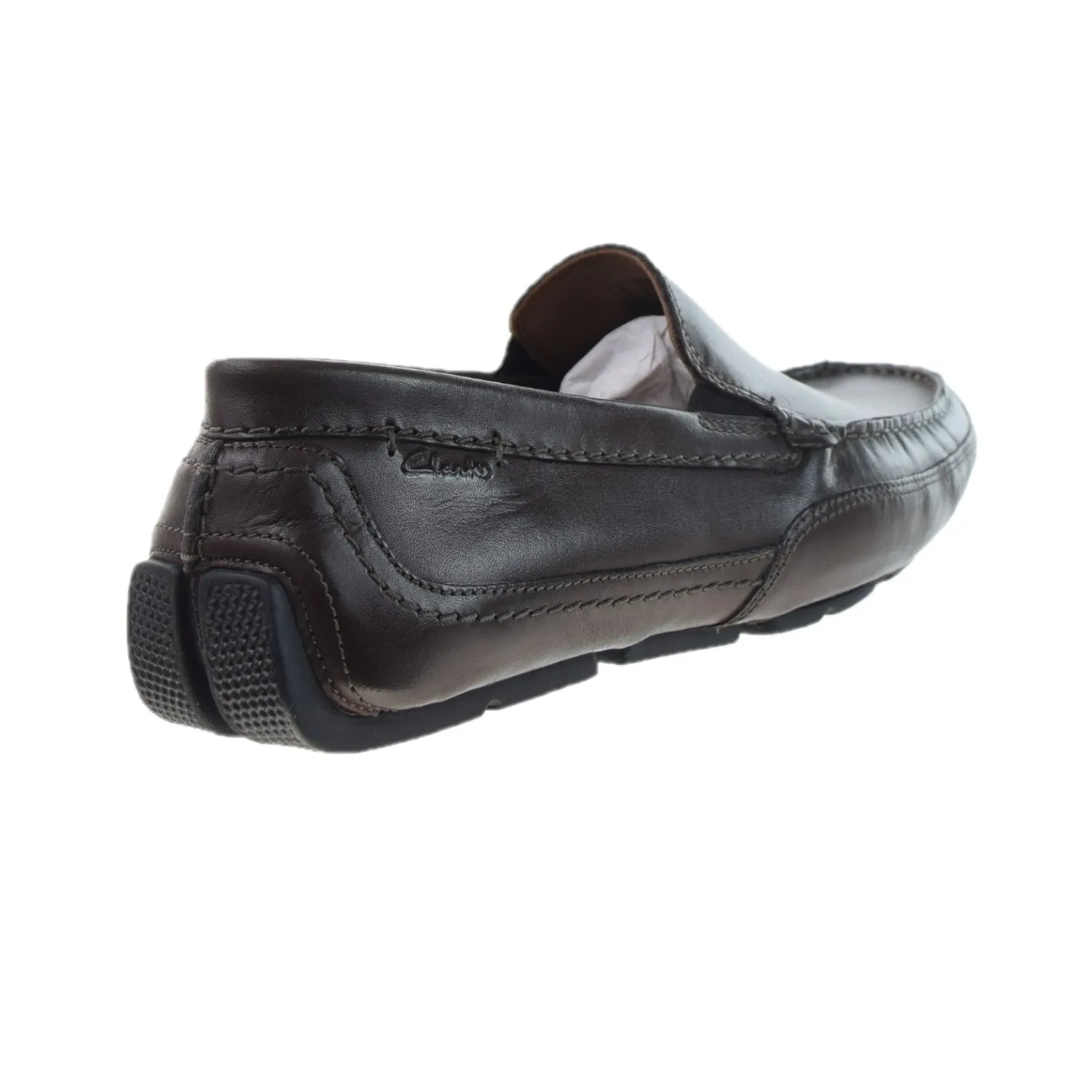 Clarks Ashmont Race Men's Slip-On Loafer Dark Brown Knit Loafers