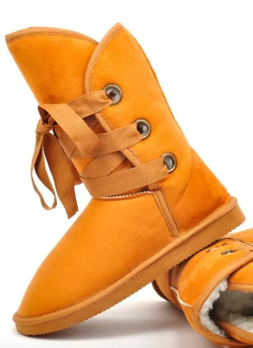 Siren Thermo Demi Snow Boots Women Ankle Buckle Biker Winter Faux Fur Snow Boots