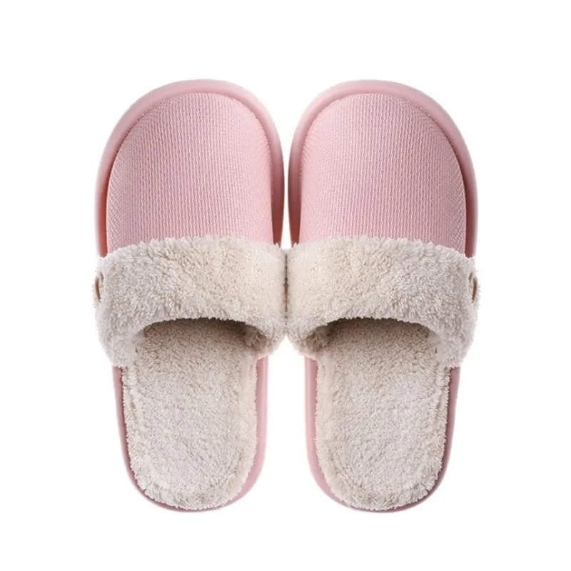 Golden Slippers Lyrics JIANBUDAN Plush warm Home flat slippers Lightweight soft comfortable winter slippers Women's cotton shoes Indoor plush slippers