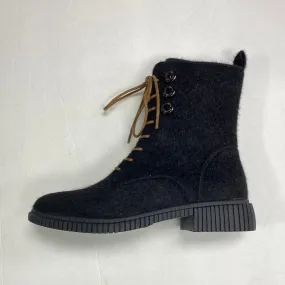 SALE FW22 Lolit BT119 Black Suede Workboot Rain Boots Fur Inside