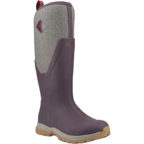 Muck Boots Arctic Sport II Tall Wellington Wine Herringbone Knee High Winter Boots Waterproof