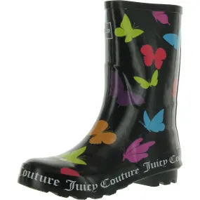 Juicy Couture Womens Totally Logo Padded Insole Rain Boots Rain Boots Polka Dot