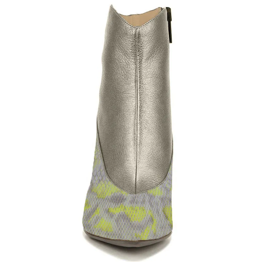 Asics Gel Turf Shoes Kara Zini Handmade Slip-On Gray Snake Leather Bootie