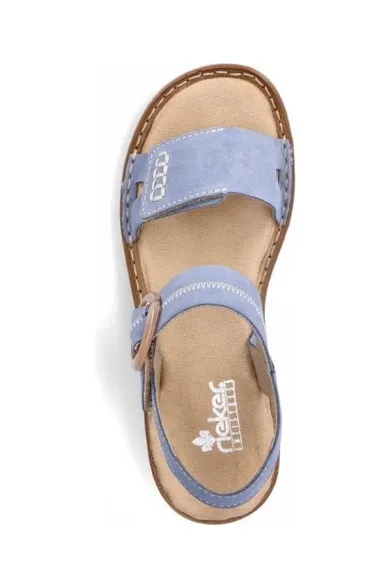 Heel Support Trendy Footwear Rieker Sandals 608z3-14 in Blue