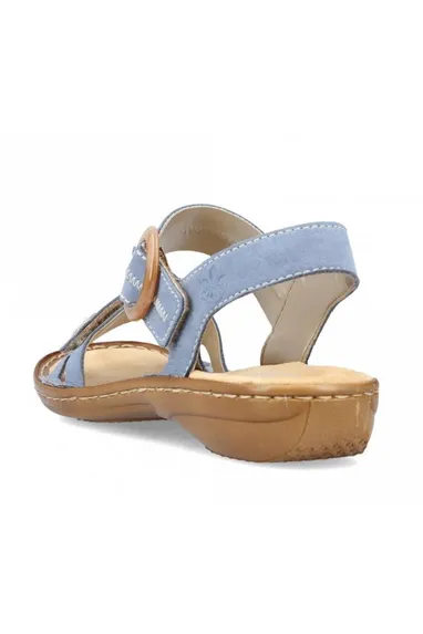 Smart Comfort Comfy lining Rieker Sandals 608z3-14 in Blue