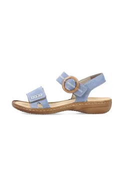 Outdoor Friendly Minimal Feel Rieker Sandals 608z3-14 in Blue