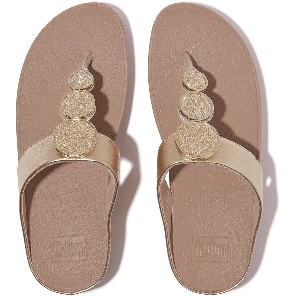 Embroidered Long Wear Fitflop Halo Toe Post Sandals