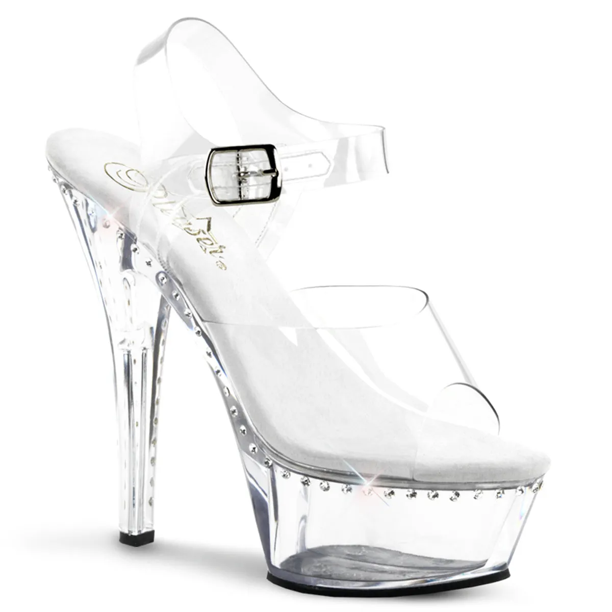 Tokyo 2020 Asics Shoes KISS-208LS Pleaser Clear Sexy Platform Shoes (Pole Dancing Heels)