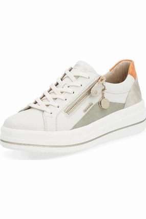 Remonte Ladies trainer D1C01-81 in White Combi psychologically - satisfying