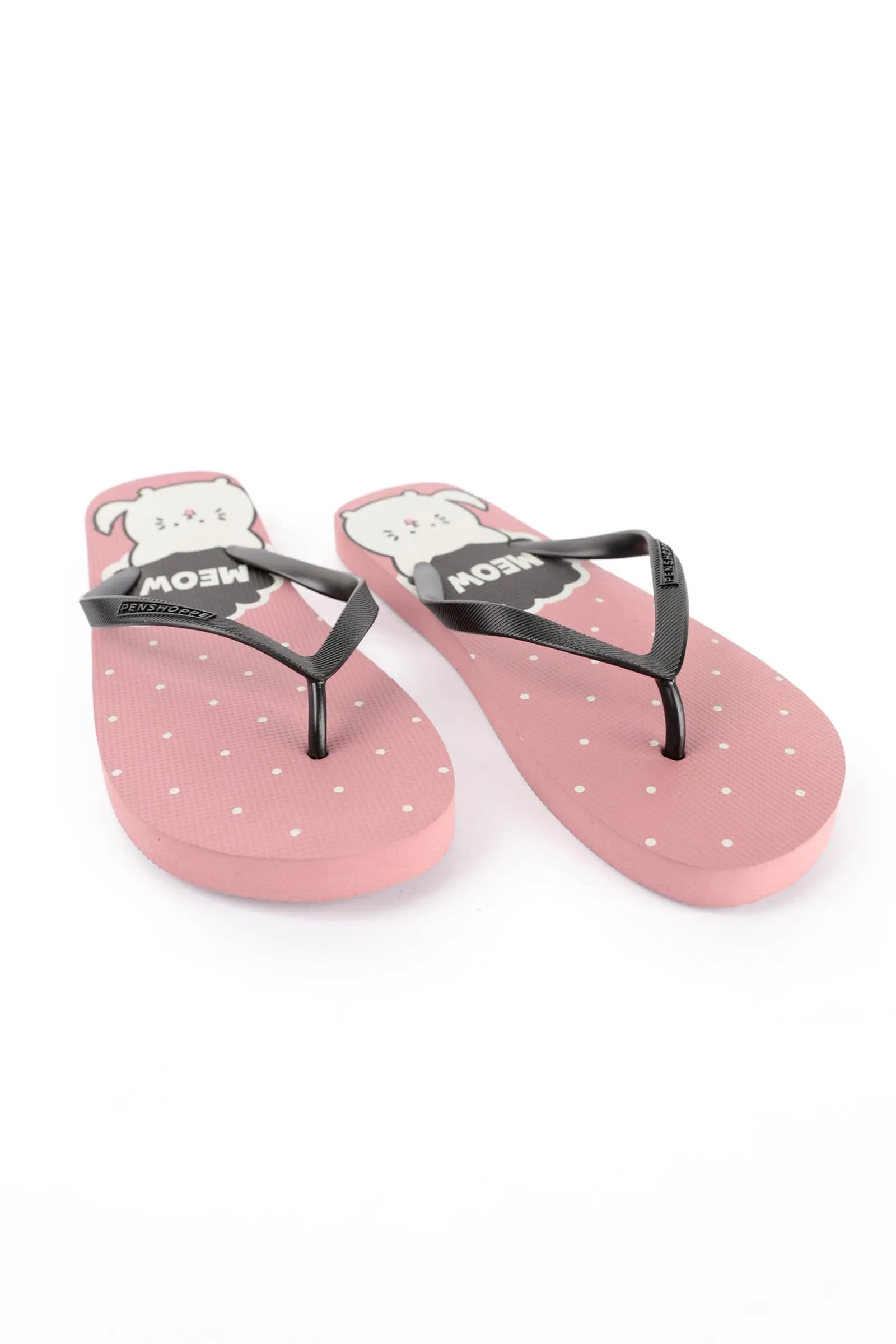 Ladies' Printed Flip Flops Slippers With Rubber Sole