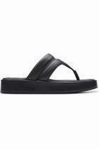 Clarks Alda Walk sandal in Black Garden Step Wide fit