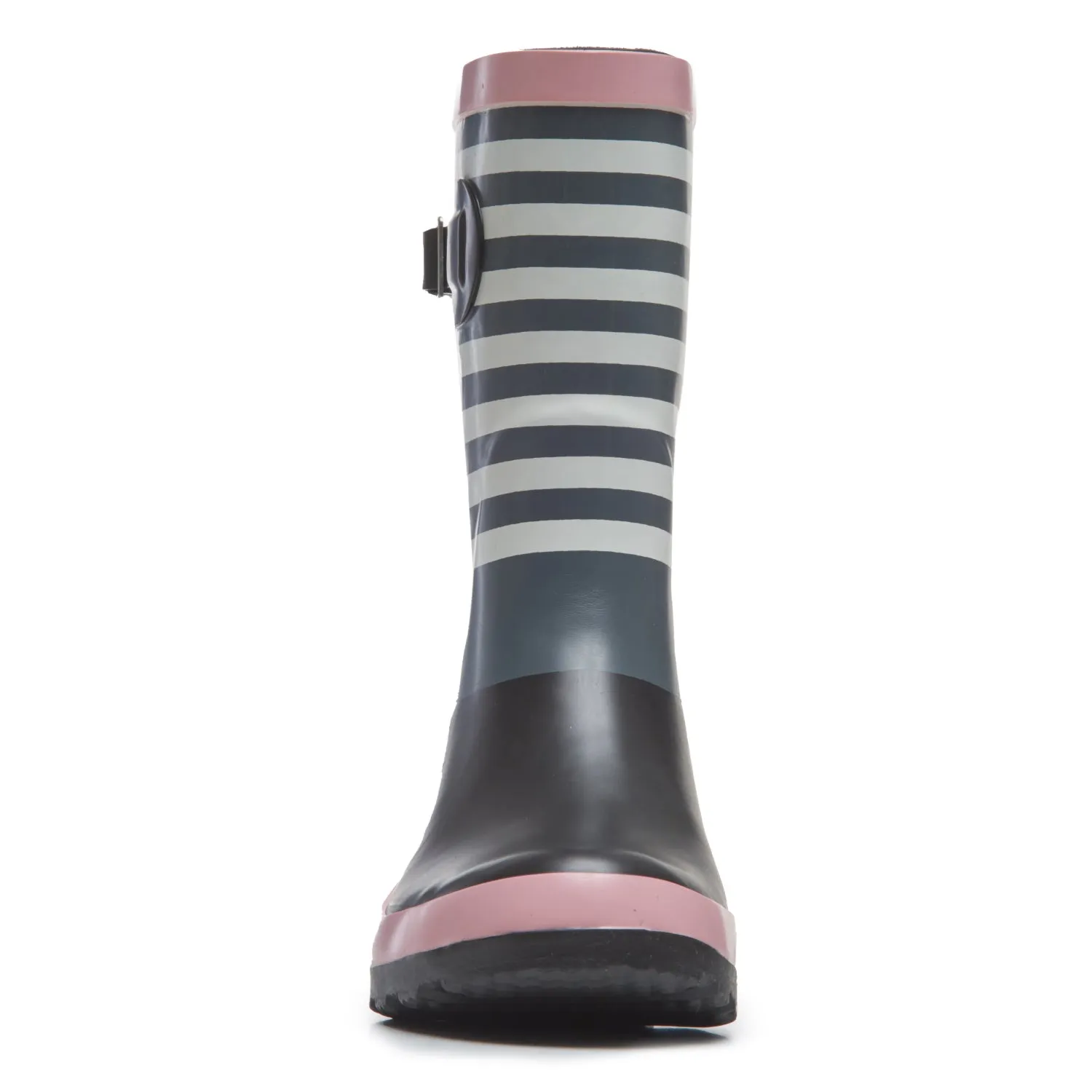 Charter Club Rain Boots Laura Ashley Ladies High Cut Mid Calf Buckle Rubber Rain Boots, Lightweight Waterproof Booties for Women