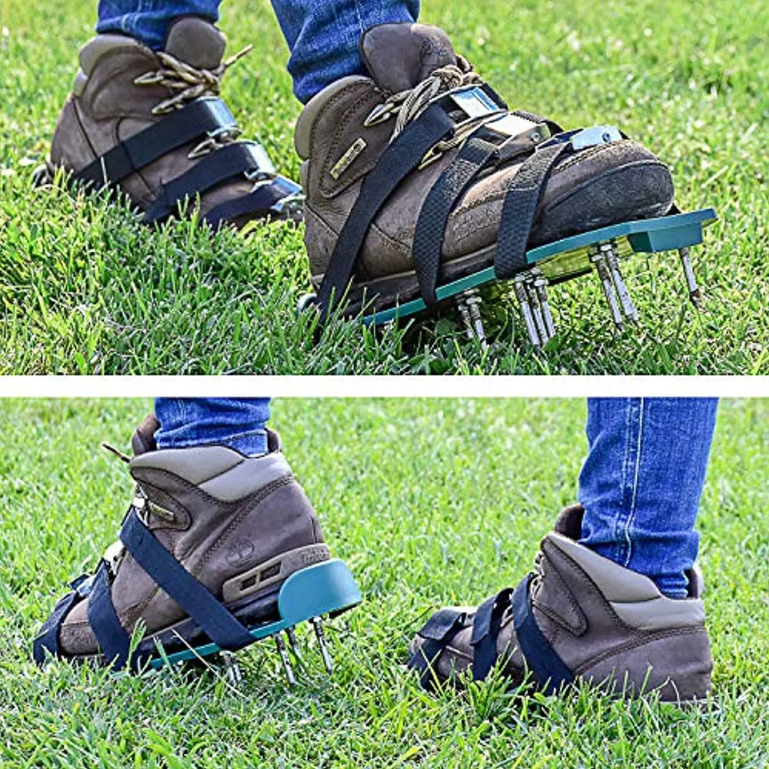 Nice Asics Shoes Lawn Aerator Spike Shoes - For Effectively Aerating Lawn Soil  Comes with 3 Adjustable Straps with Metallic Buckles  Universal Size that Fits all - For a Greener and Healthier Yard (Metal Buckle)