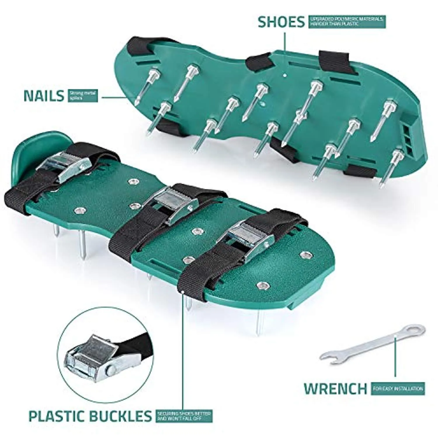 Lawn Aerator Spike Shoes - For Effectively Aerating Lawn Soil  Comes with 3 Adjustable Straps with Metallic Buckles  Universal Size that Fits all - For a Greener and Healthier Yard (Metal Buckle) Asics Gel Venture 6 Running Shoe Review