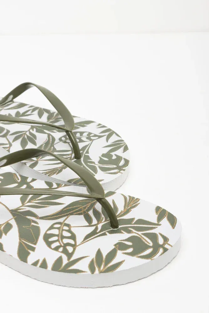 Beachy Sandals Leaf Flip Flop Green