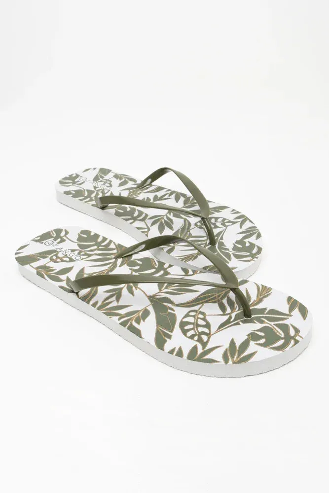 Midform Sandals Leaf Flip Flop Green