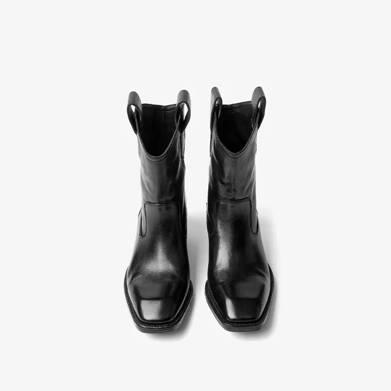 Beau Today  Washed horse skin  Women boots Straight-in Ranger Boots