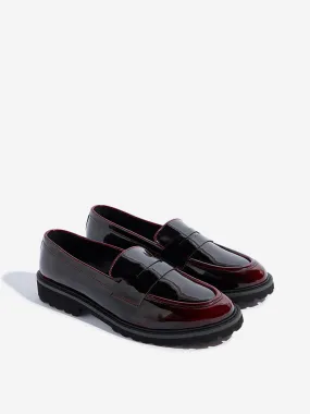 Loafers Made In Italy LUNA BLU Burgundy Glossy Loafers