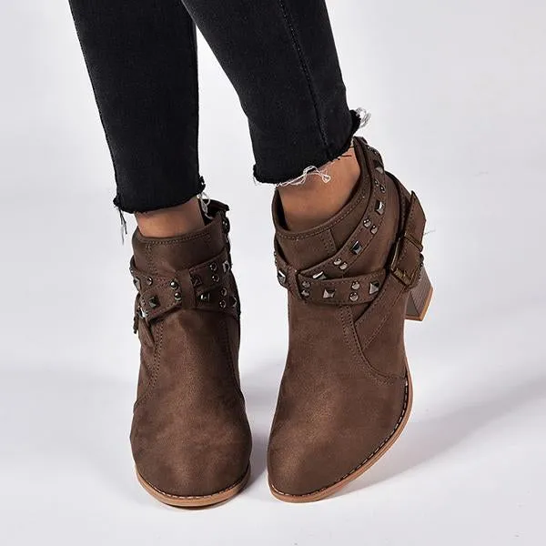 Adidas Originals Zx Flux Shoes Women's Retro Casual Rivet Chunky Heel Ankle Boots 25775756S