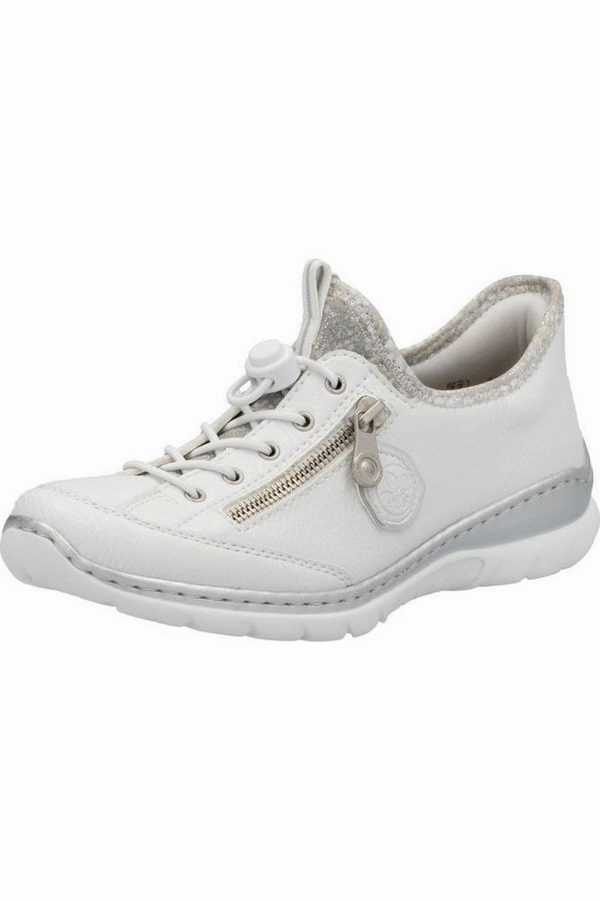 Rieker ladies trainer L32F1-80 in White Celebrate Walk
