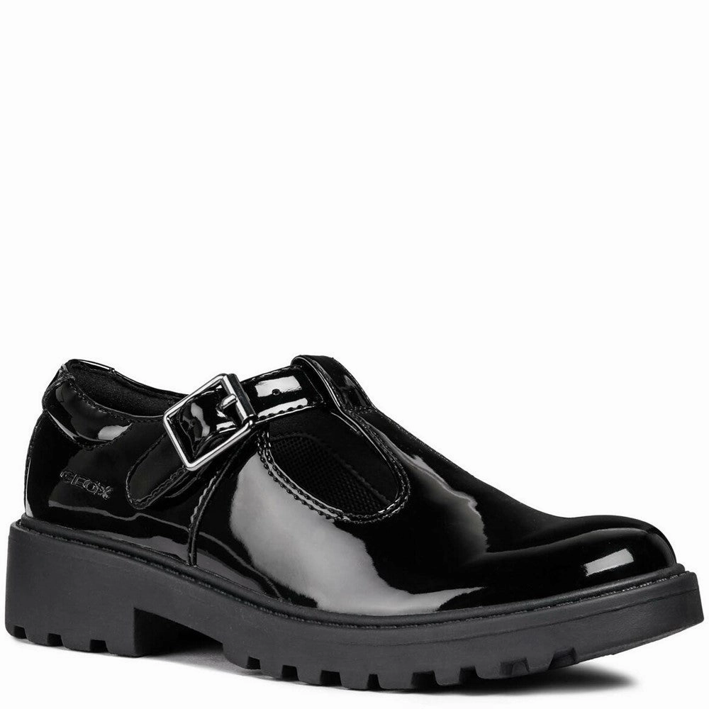 Sleek Form Geox J Casey G. E Buckle Junior School Shoes