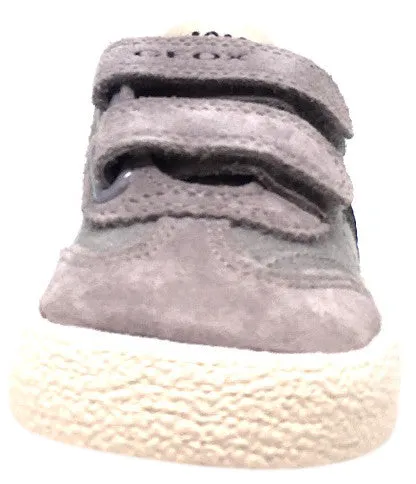 Asics Gel Ace Pro Golf Shoes Review Geox Respira Boy's Suede and Canvas Double Hook and Loop Skater Sneaker Shoes, Grey/Navy