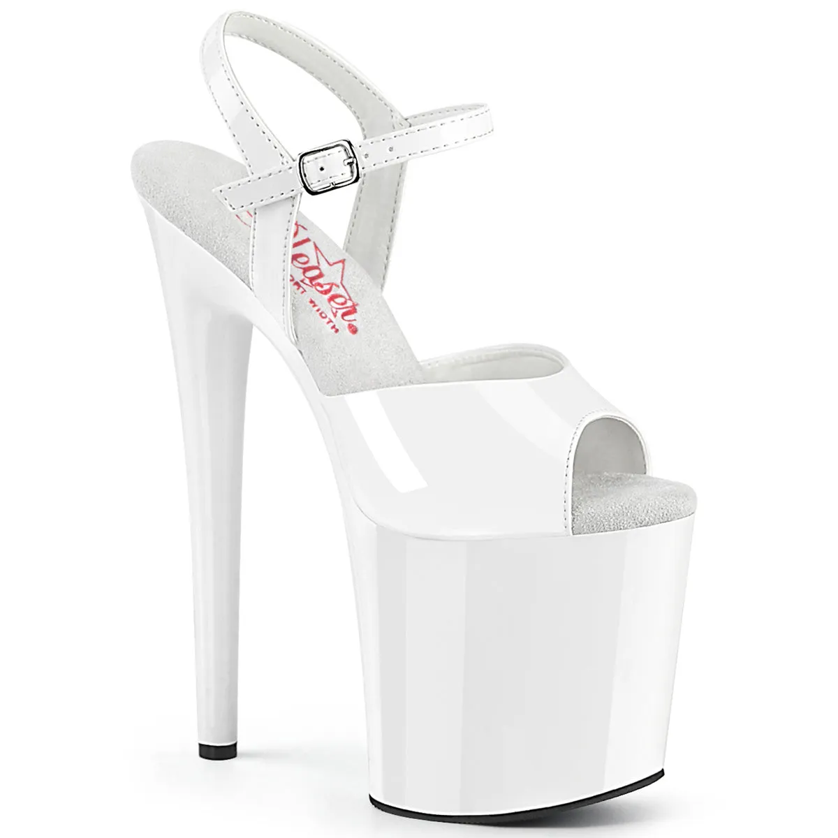 NAUGHTY-809 Pleaser White Patent Sexy Platform Shoes (Pole Dancing Heels) Matty Healy Asics Shoes