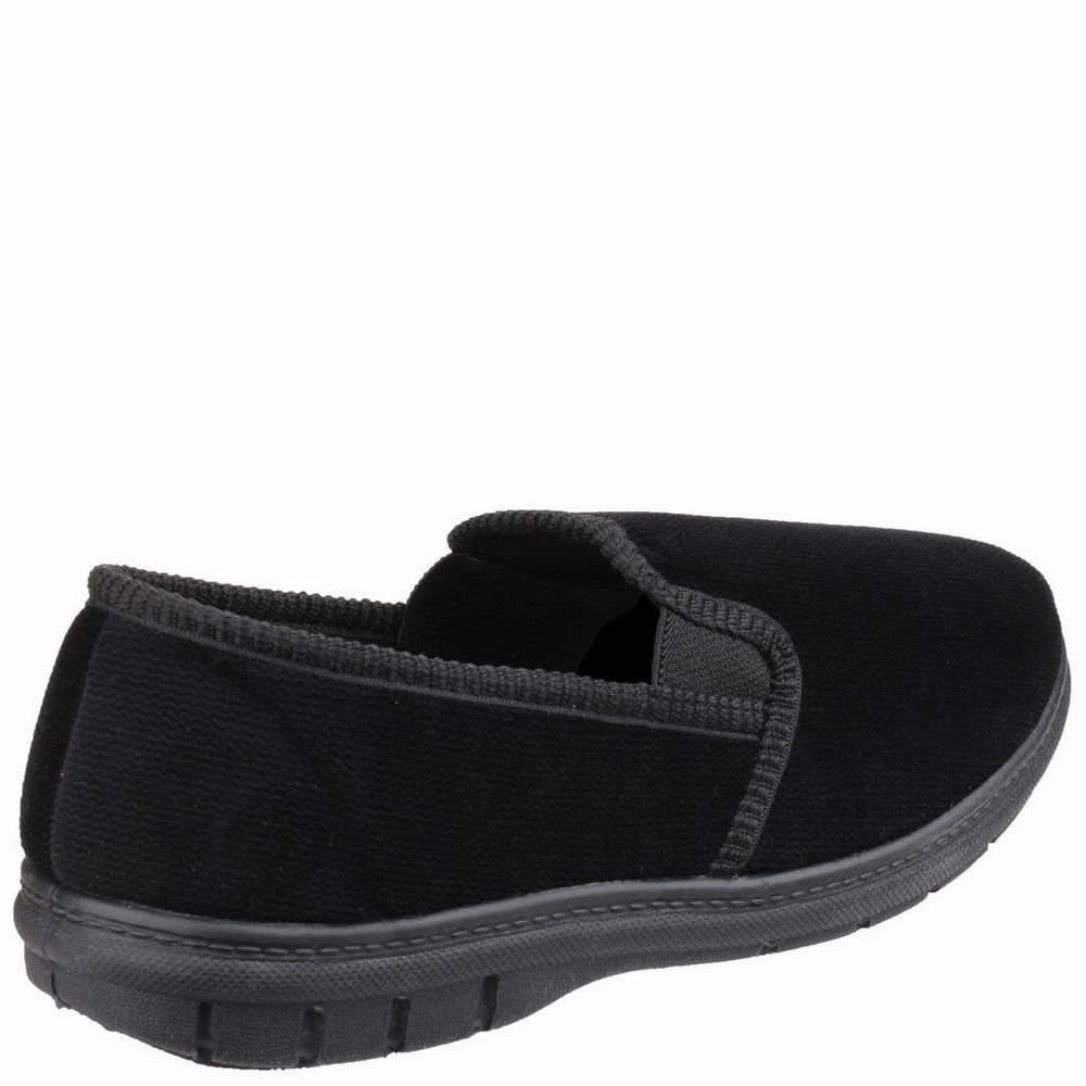 Fleet & Foster John Twin Gusset Memory Foam Slipper Trend Comfort Design Forest Step