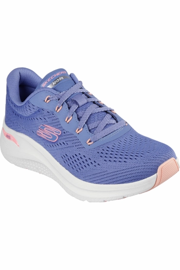 Skechers Ladies 150051  ARCH FIT 2.0 BIG LEAGUE in Blue/Pink Harbor Walk Basic Wear