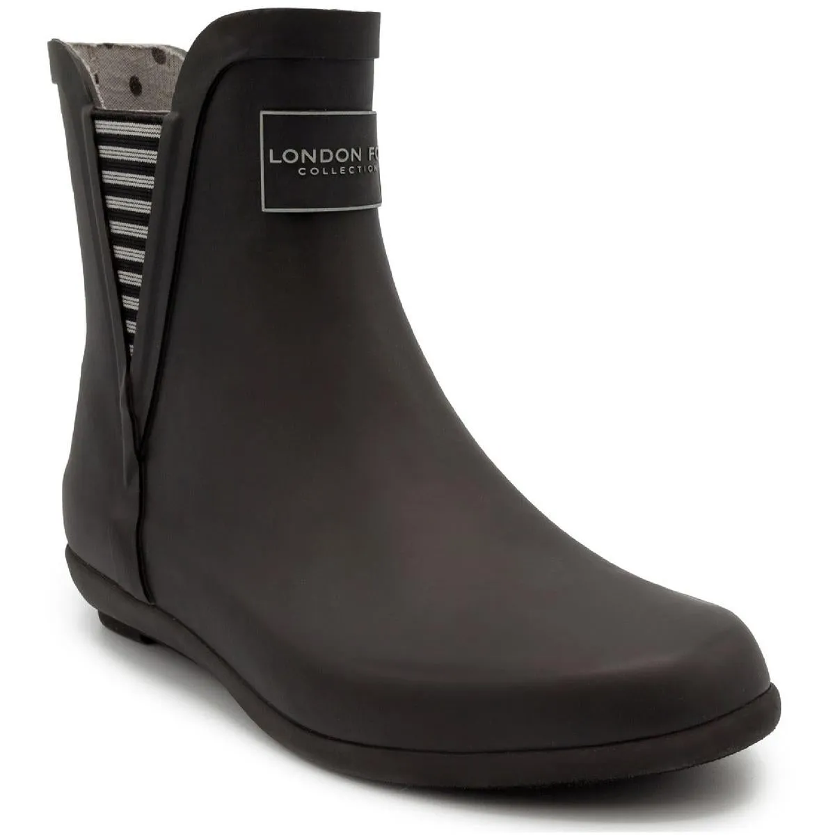 Rain Boots That Go Over Shoes London Fog Womens Piccadilly Faux Leather Ankle Rain Boots