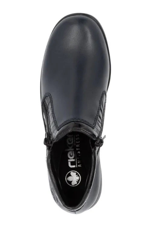 Cushioned Fit Comfort Toe Box Rieker Ladies Boots L4883- 14 Navy