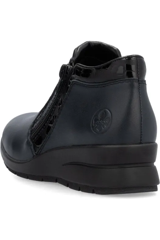 Comfortable Feel Rieker Ladies Boots L4883- 14 Navy