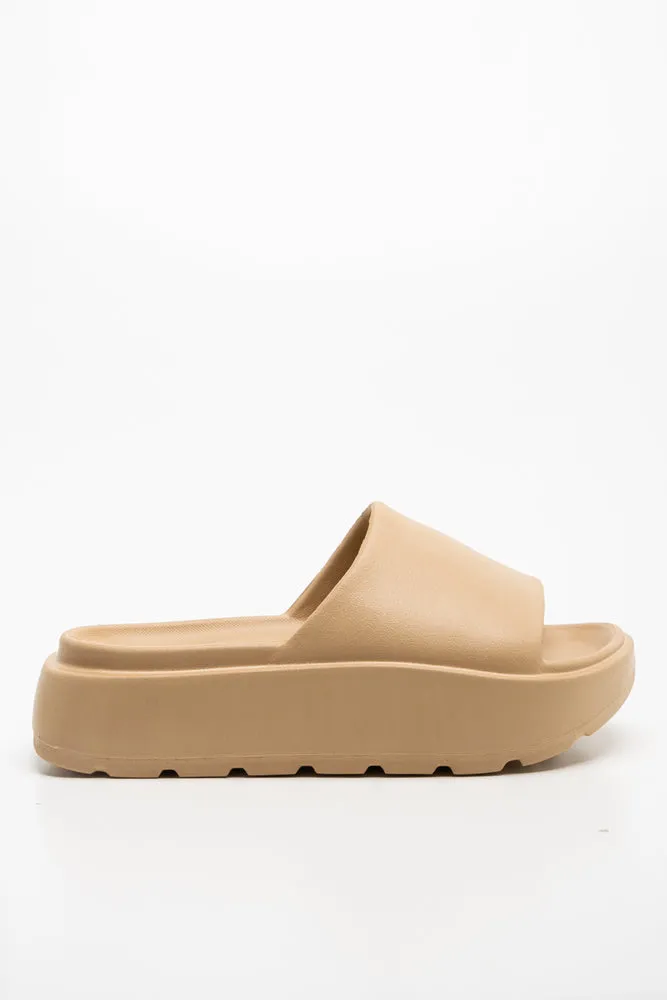 Platform Slide Natural Jbu Sandals