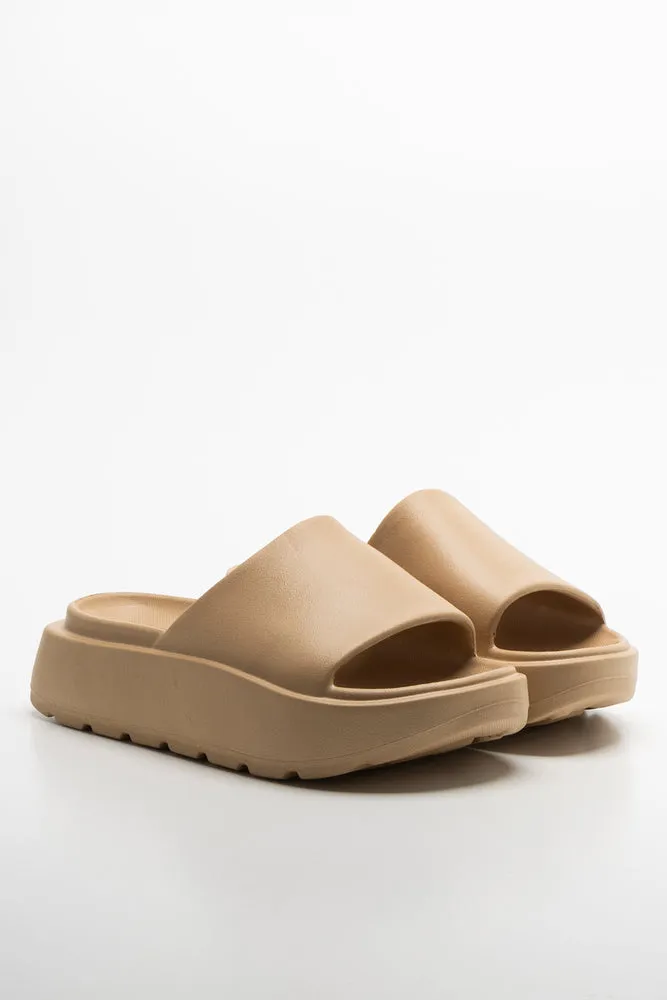J Slides Sandals Platform Slide Natural