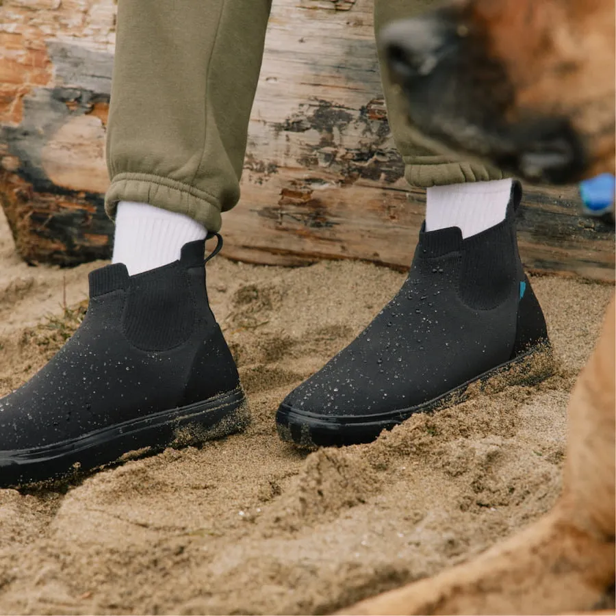 Ladybug Rain Boots Women's Uptown Chelsea - Black on Black