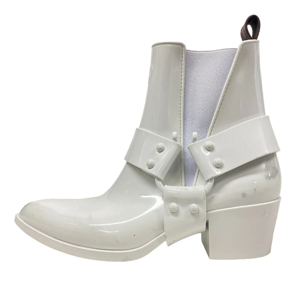 Cougar Boots Rain LOUIS VUITTON boots Leather, Rubber white Rhapsody line Side Gore 39