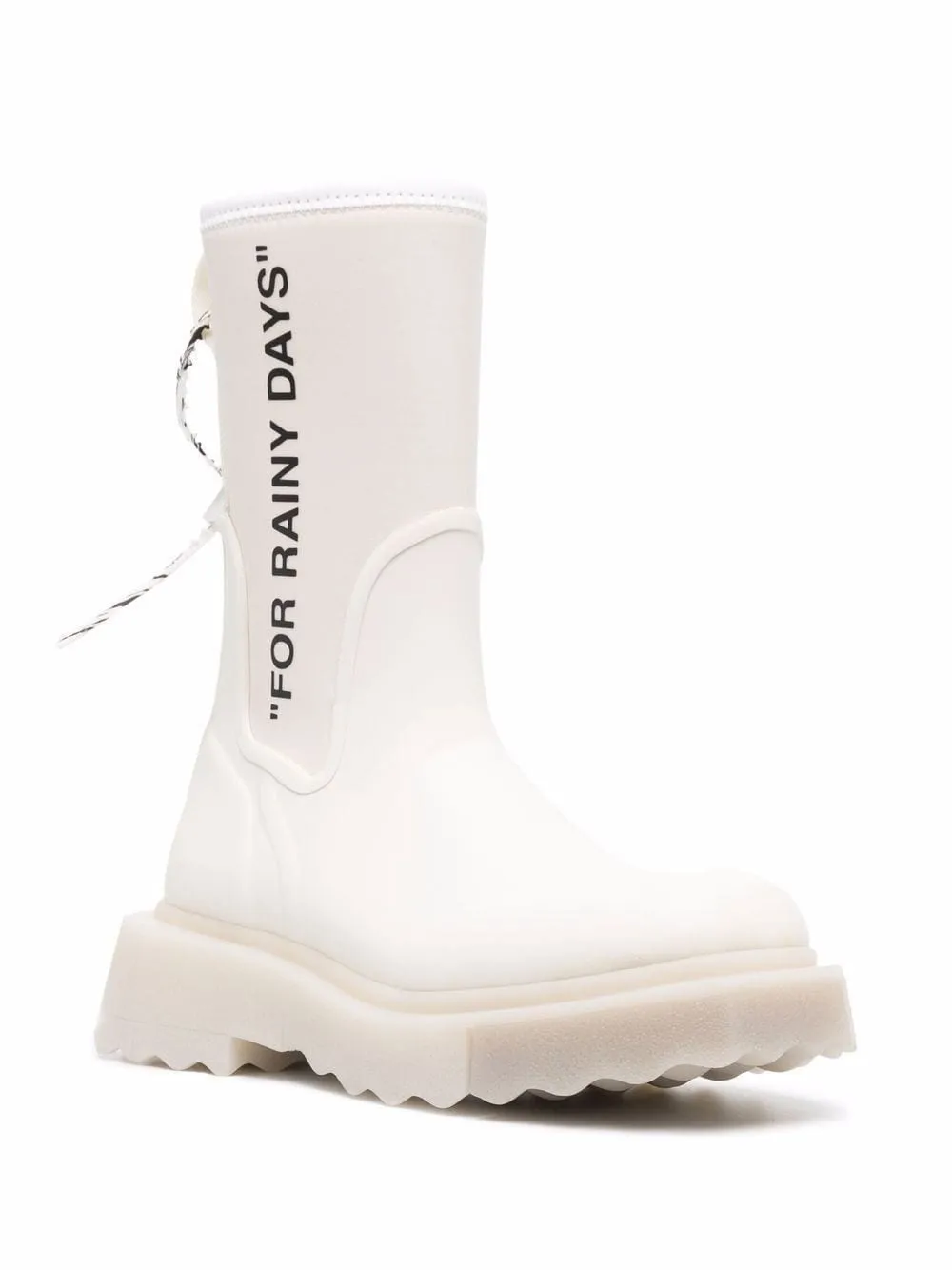 Sperry Saltwater Seasonal Rain Boot OFF-WHITE WOMEN Rubber Neoprene Boots White
