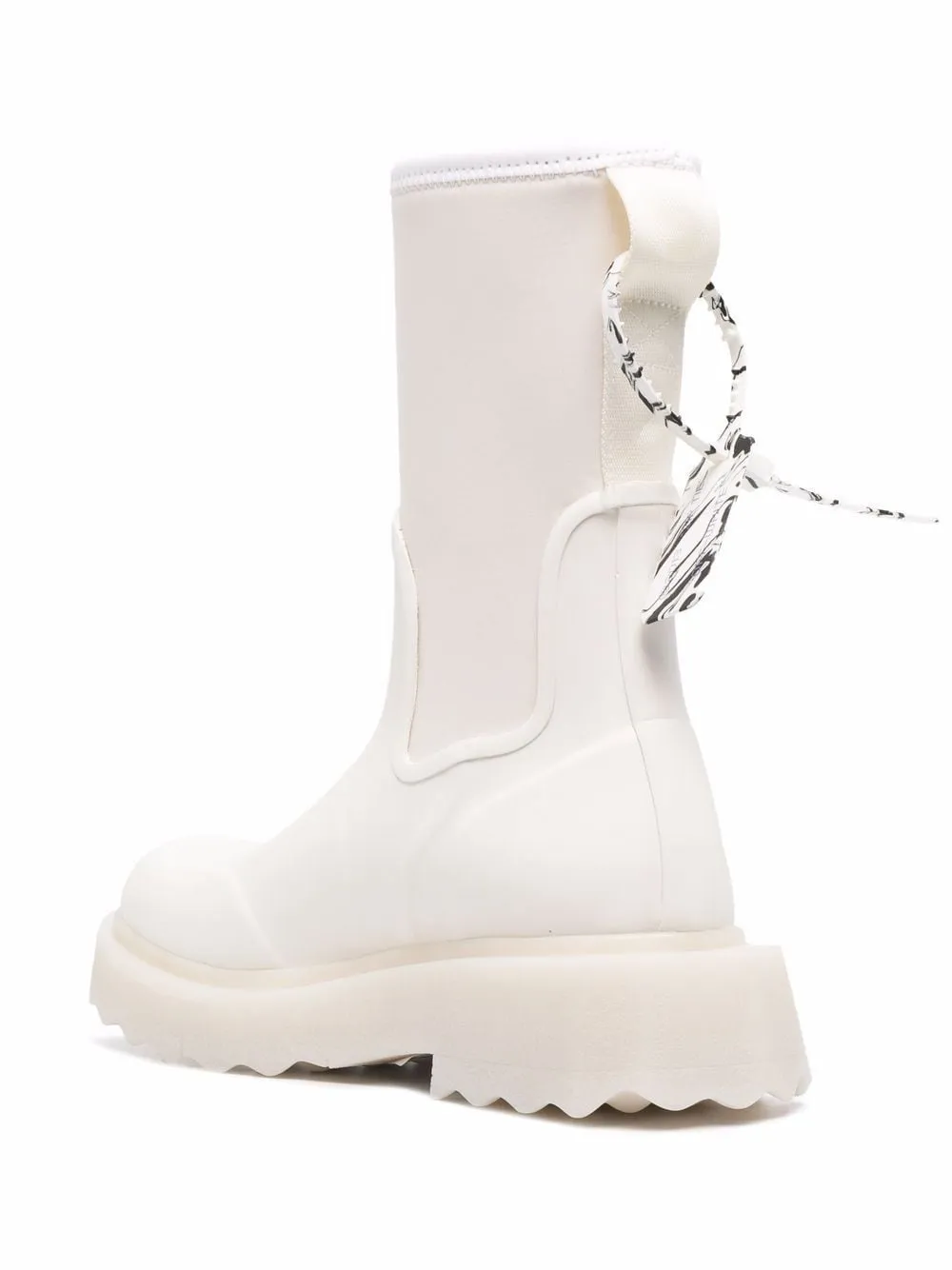 OFF-WHITE WOMEN Rubber Neoprene Boots White Infant Gucci Rain Boots