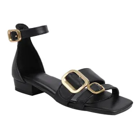 Women's Square Toe Buckle Straps Ankle Strap Sandals Sugar Shoes Flats