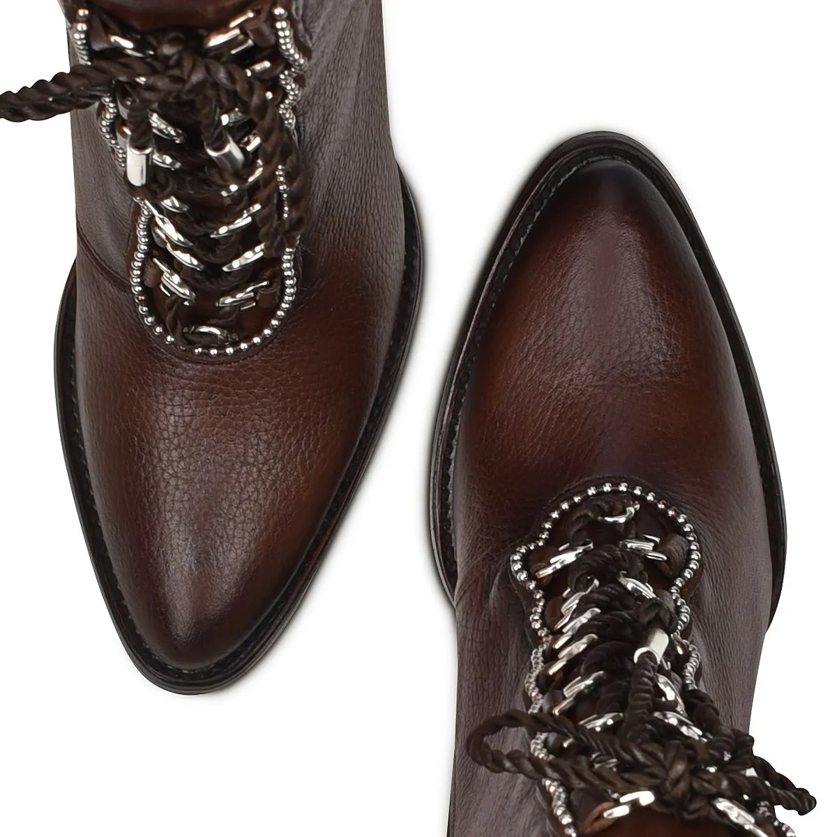 Chunky Chelsea Boots 3F84RS - Cuadra chocolate Paris Texas cowboy leather ankle boots for women