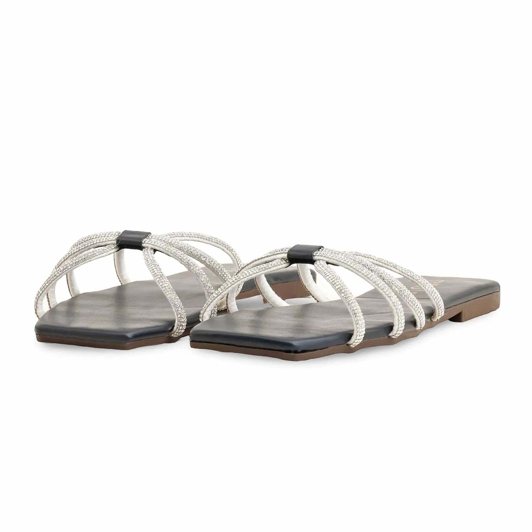 Navy Casual Slippers For Ladies CL1980 Sliders Fluffy