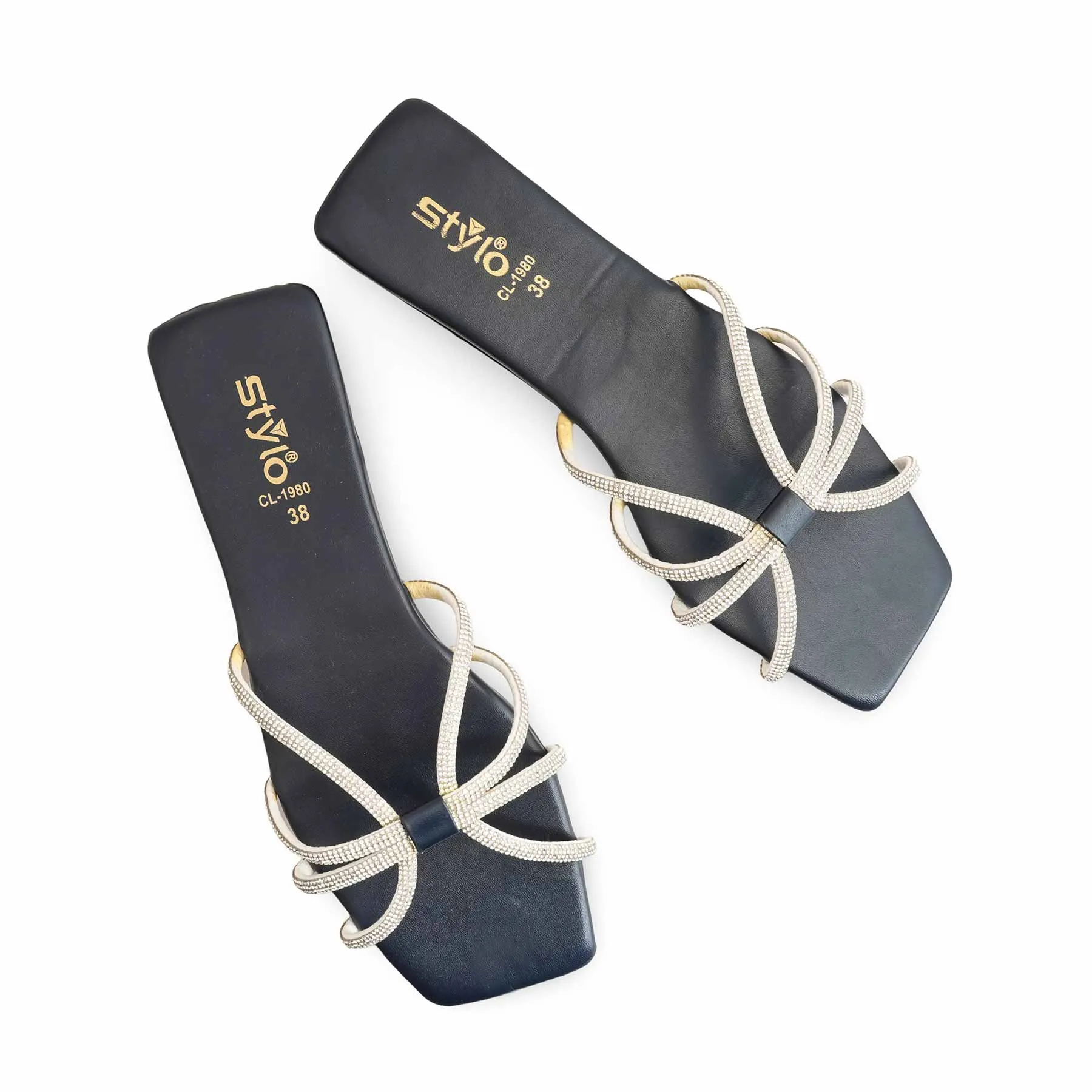 Navy Casual Slippers For Ladies CL1980 Pictures Of Lady Slippers Flowers