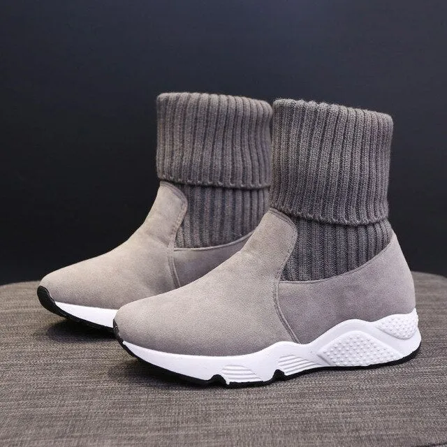 2020 Fashion knitting Socks Sneakers Stretch Ankle Boots Woman Petco Dog Snow Boots