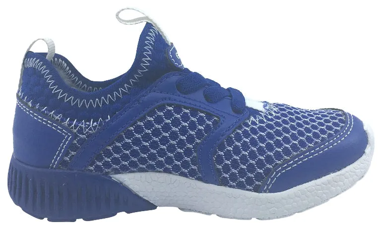GEOX Boy's Royal Blue Sveth Elastic Lace Slip-On Sneaker Asics Marathon Training Shoes