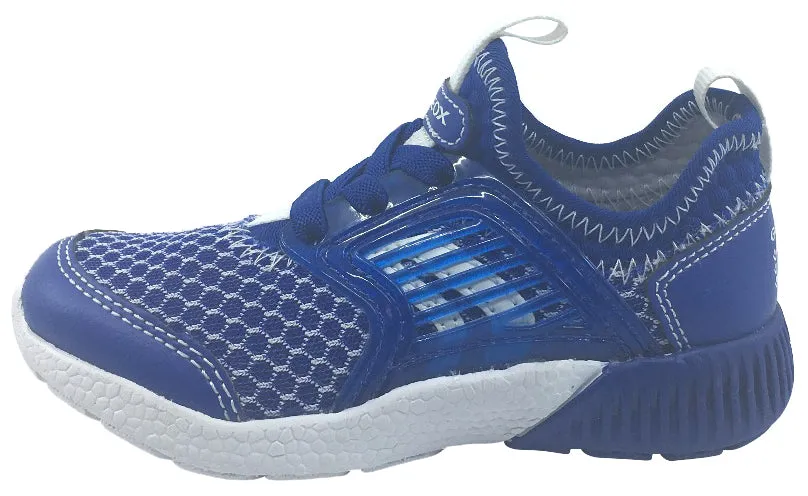 Asics Ard Racing Shoes GEOX Boy's Royal Blue Sveth Elastic Lace Slip-On Sneaker